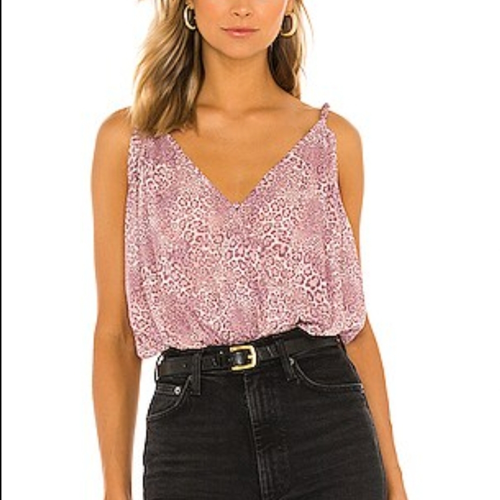 NWT Free People | Siren Song Bodysuit in leopard/mauve combo